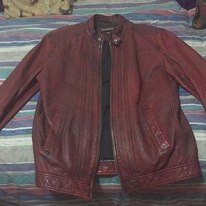 Men’s Danier dark red leather jacket